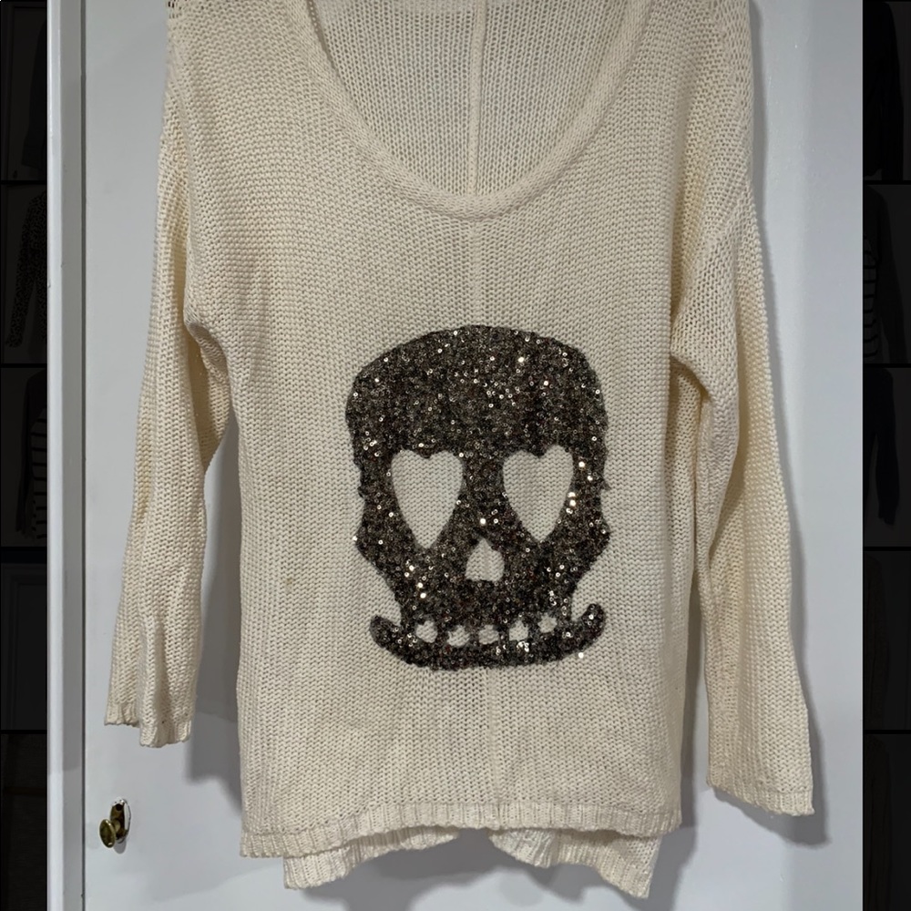Glitzy skeleton sweater